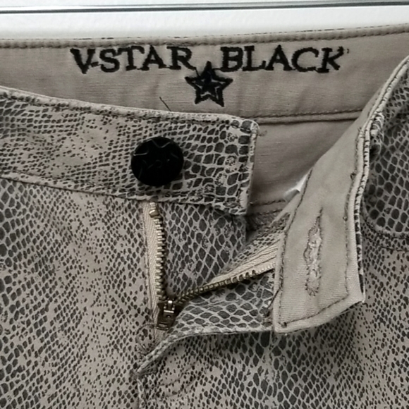 Snakeskin Print Low Rise Pants‎ Skinny Pants Grunge Goth Streetwear Size 5 - Picture 6 of 12